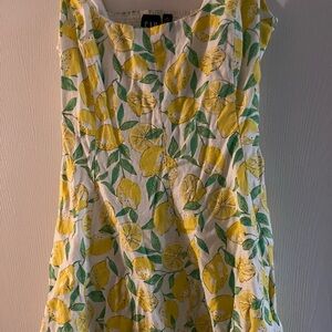 GAP Lemon Pattern Dress with Green Leaves